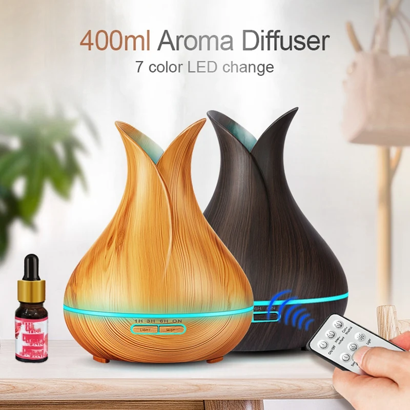 

400Ml Air Humidifier Essential Oil Diffuser Aroma Lamp Aromatherapy Electric Aroma Diffuser Mist Maker For Home