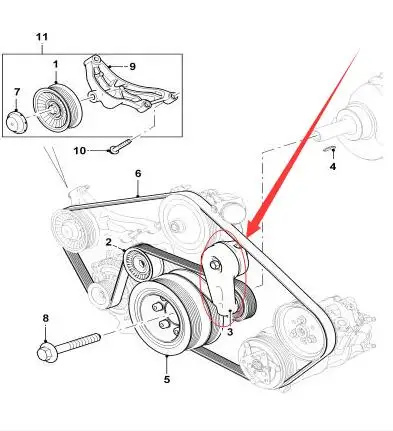 Подшипник двигателя для Jaguar Supercharger Tensioner