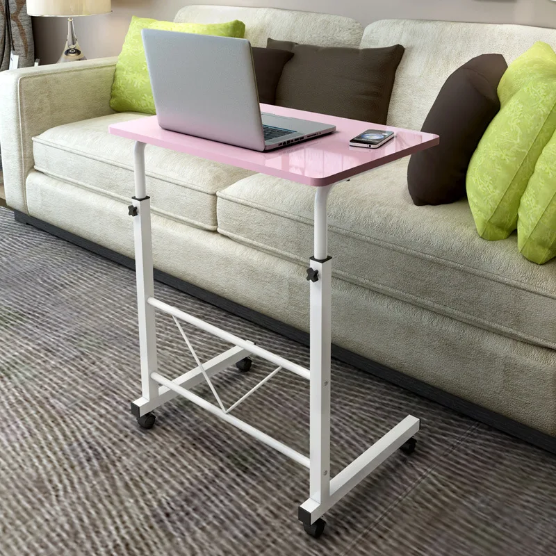 Pink Notebook Computer Desk Bed Learning with Household Lifting Folding