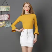 Новое поступление женские Весна-осень Деним Бюст Юбки Женские Модные высокой талии большой ярдов мини-юбки S-4XL