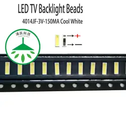 Yongyuekeji 100 шт./лот новый smd led 4014 3 в 60ma 0,2 Вт лампы бусины Прохладный whiite для ремонта led ЖК дисплей ТВ ПОДСВЕТКА бар Лидер продаж