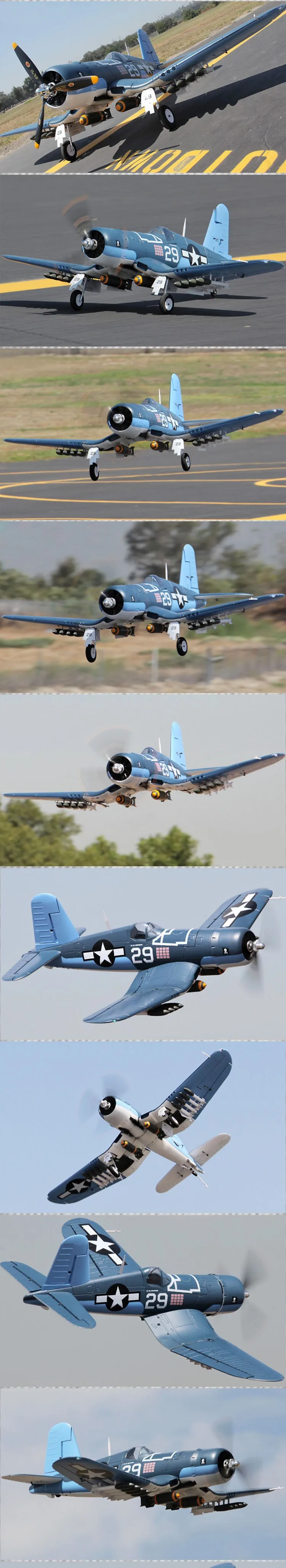 F4U Корсар EPO самолет PNP RTF 1200/1600 мм wingpan электрическая выдвижная Шасси