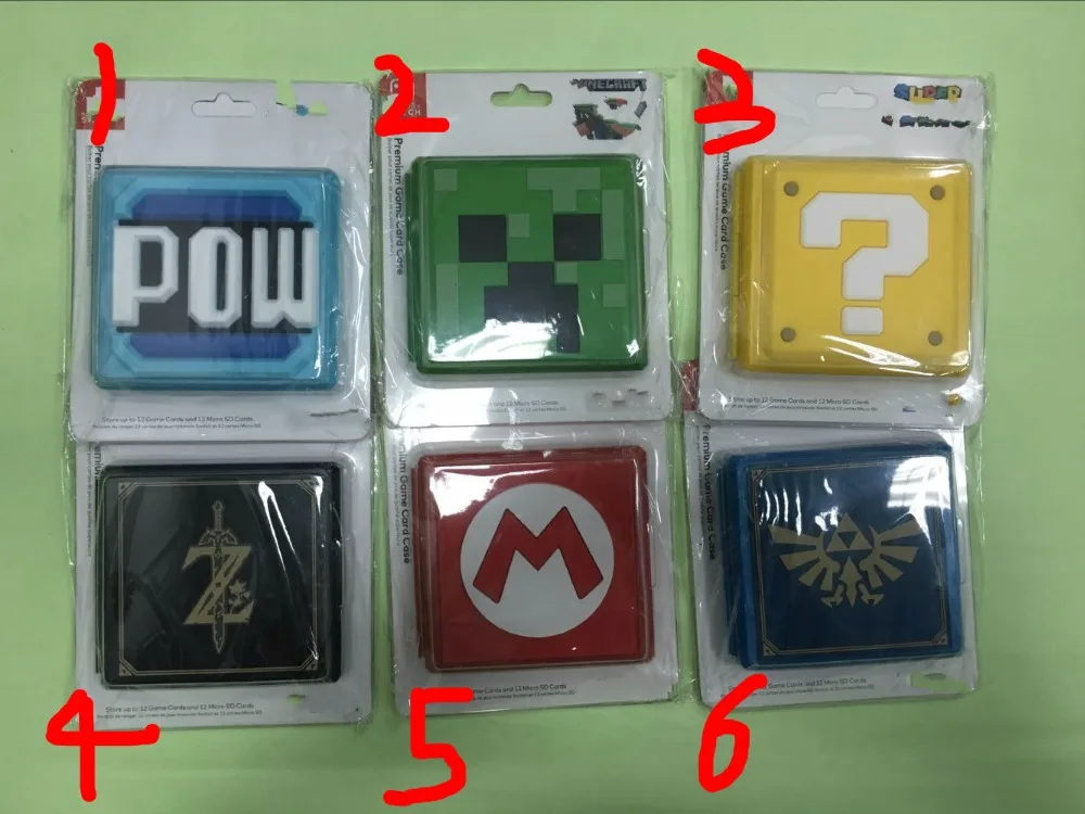 

For Nintend Switch Video Games Accessories 12in1 Game Card Protecter Cover Cases 6 colors models