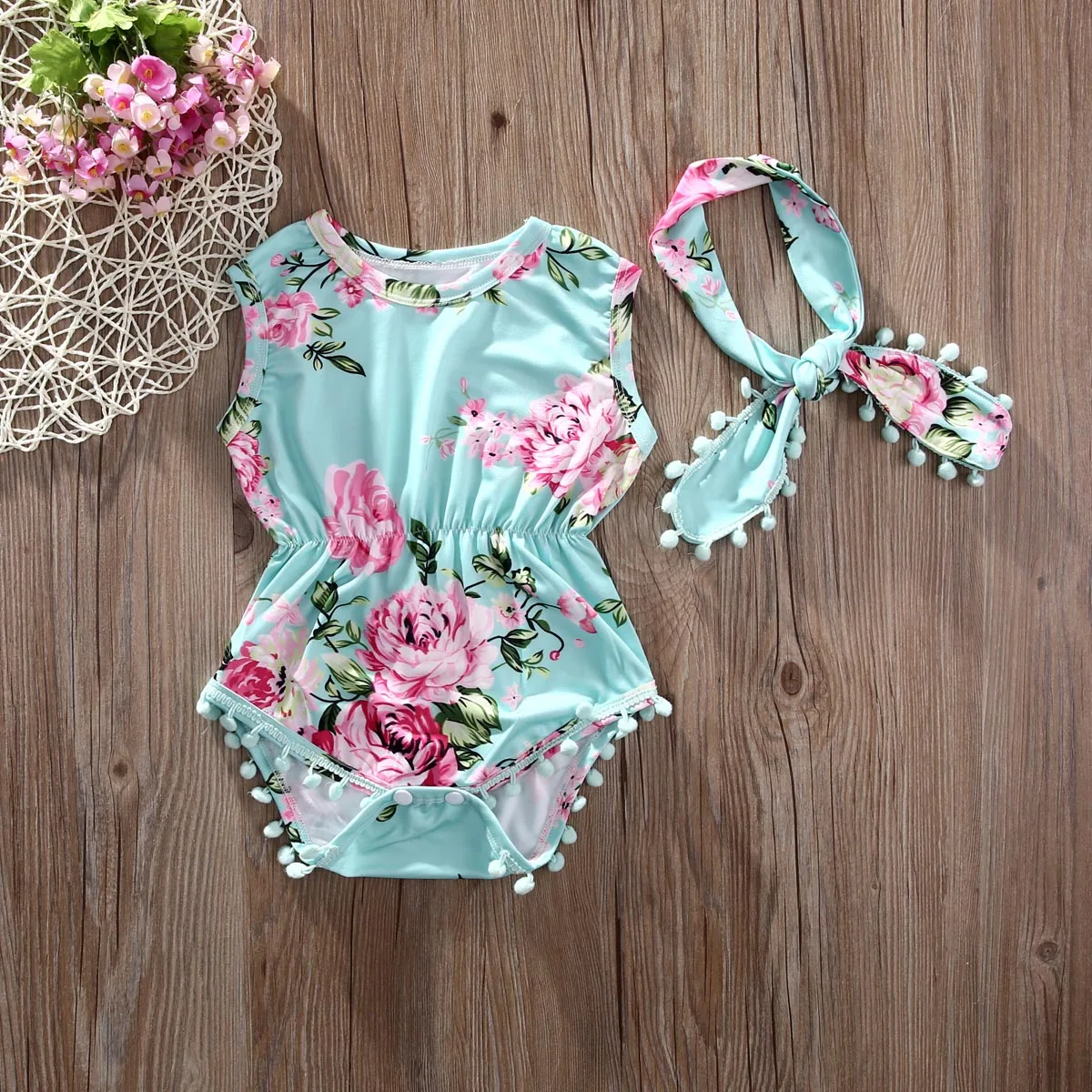 Hi Baby Store продавец из США комбинезон для маленьких девочек с цветочным рисунком