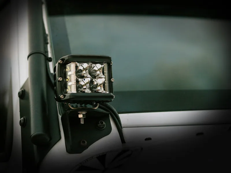2x45 Вт 3 сторона выстрел Pod кубики светодиодный местная дальнего света тумана off road светодиодный свет бар монтажный кронштейн для лампы Jeep