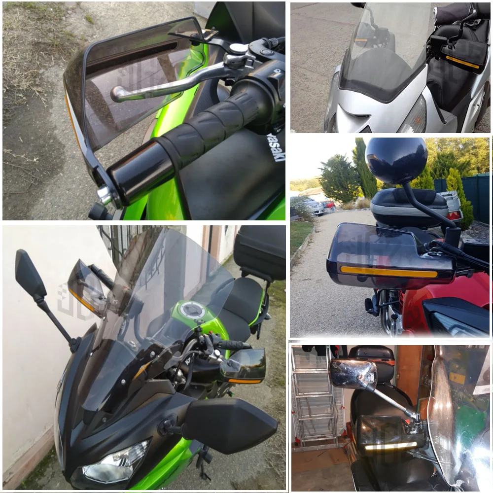 Online 22MM protectores de la mano del viento de la motocicleta parabrisas Motocross Protector de mano a prueba de viento Universal para Yamaha Honda Kawasaki Suzuki