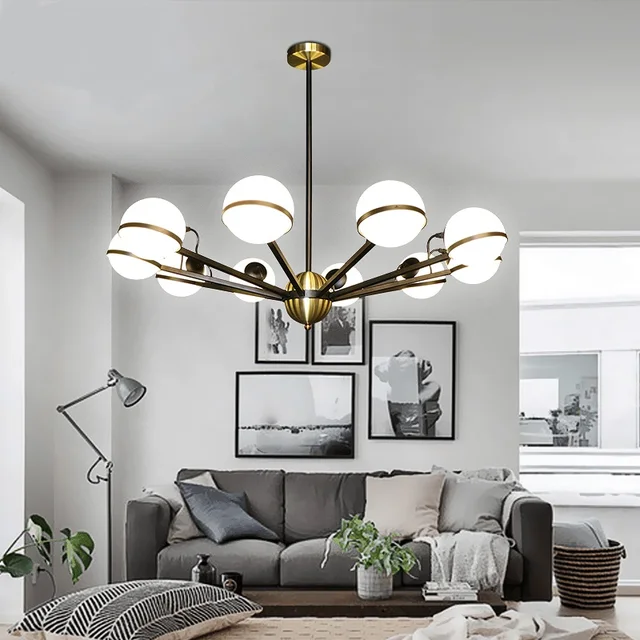 Wohnzimmer Pendelleuchte, nordic wohnzimmer pendelleuchte einfache magische bohnen glaskugel, Design ideen