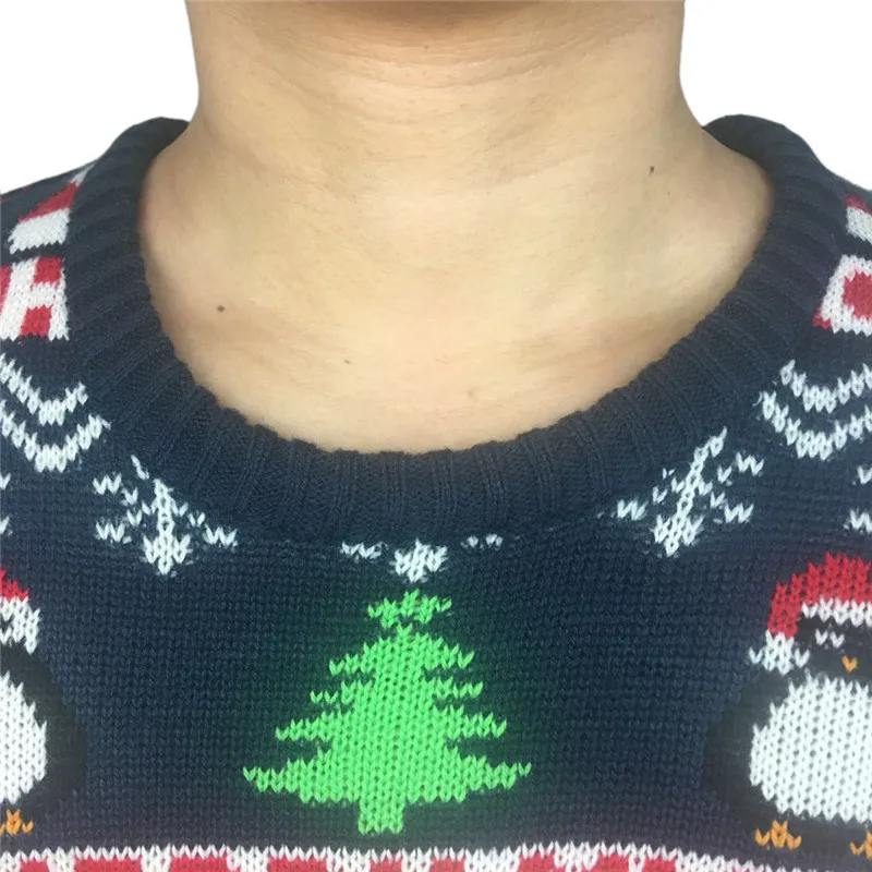 Funny Knit Ugly Christmas Sweater for Men Cute Christmas Party Knitted Men's Ugly Christmas Sweaters Plus Size