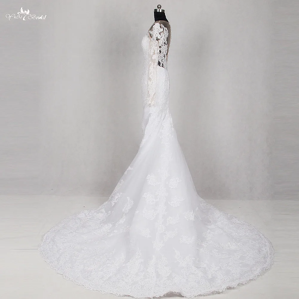 RSW1203 белый длинный рукав кружева импортный-Китай vestido de festa Longo Para Casamento
