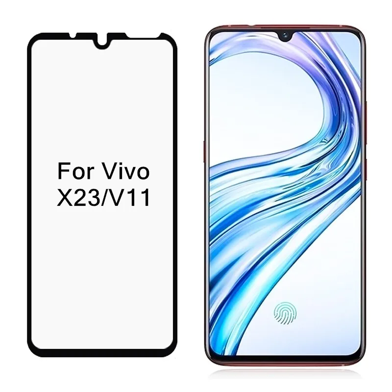 CCDZ 9Н черного цвета полное покрытие закаленное Стекло для Vivo X23 Экран протектор V11