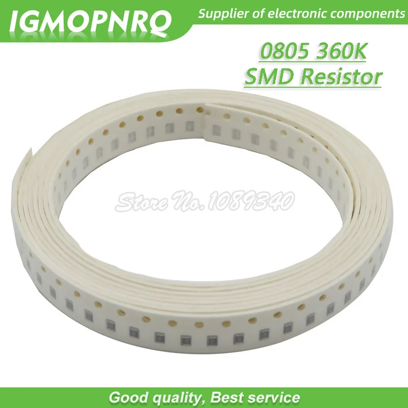 

300 шт. 0805 SMD резистор 360K Ом чиповый резистор 1/8 Вт 360K Ом 0805-360K