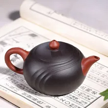 Знаменитый yixing ручной работы подлинный чайник Zisha креативный чайник Набор Черная грязь черный жемчужный чайник