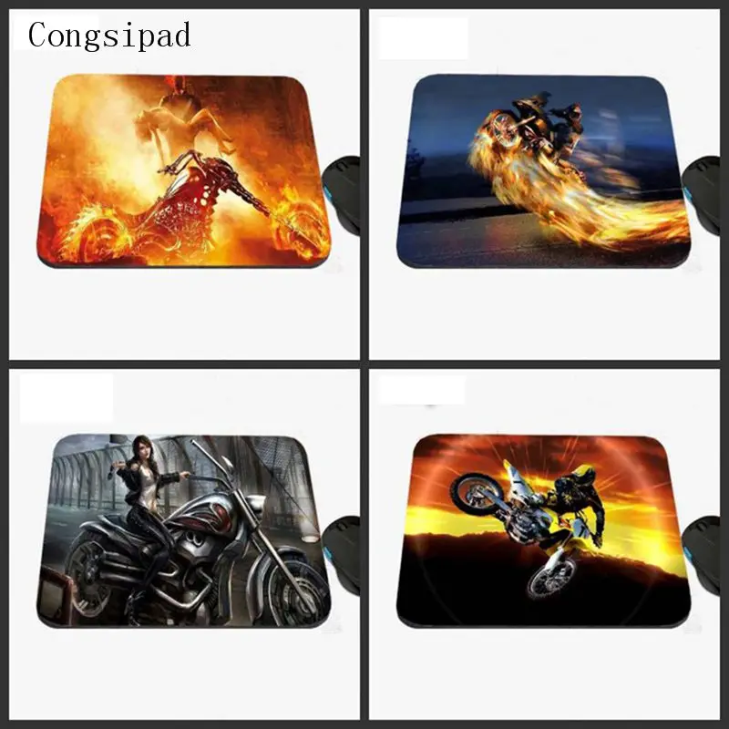 Cool Motorcycle Racer's Stunt Show Custom Printed Design for a Sliding Rectangular Rubber Laptop Computer Game Mouse Pad