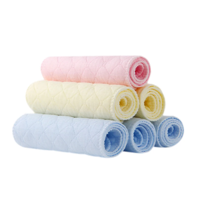 10Pcs/Lot 3 Layers Reusable Cotton Insert Print Baby Nappy Changing