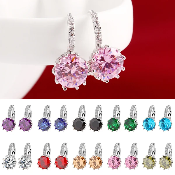 Imixbox Silver Plated Earring Cuffs Geometry Crystal Simple Imixbox Silver Plated Earring Cuffs Geometry Crystal Simple Jewelry Design Round Zirconia Earrings Statement For Women In Clip From