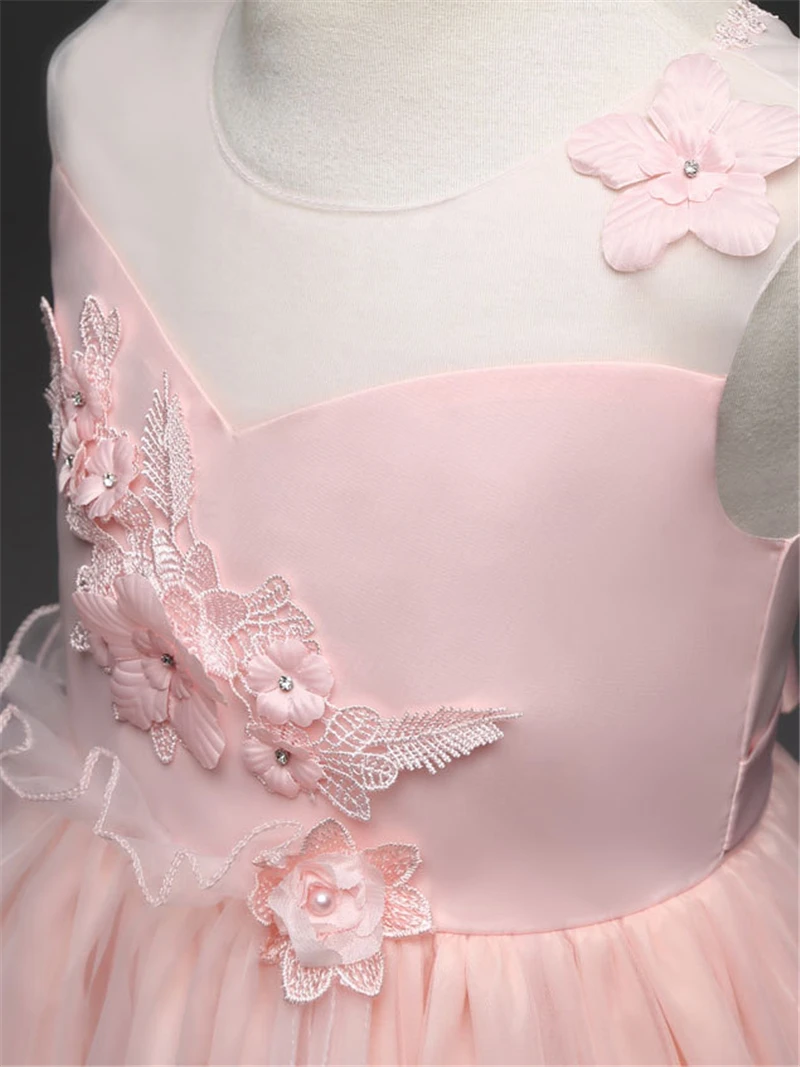 Yeedison High Quality Girls Dress Princesse Prom Gowns Flower Kids Wedding Party Dresses For Girls Costumes Children Ball Dress (10)