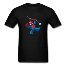 Music Box Art Spider Men Black T-shirt Hip-hop Hipster Fashion Short Sleeve Tops Tees Funny Creative Design Cartoon Clothes