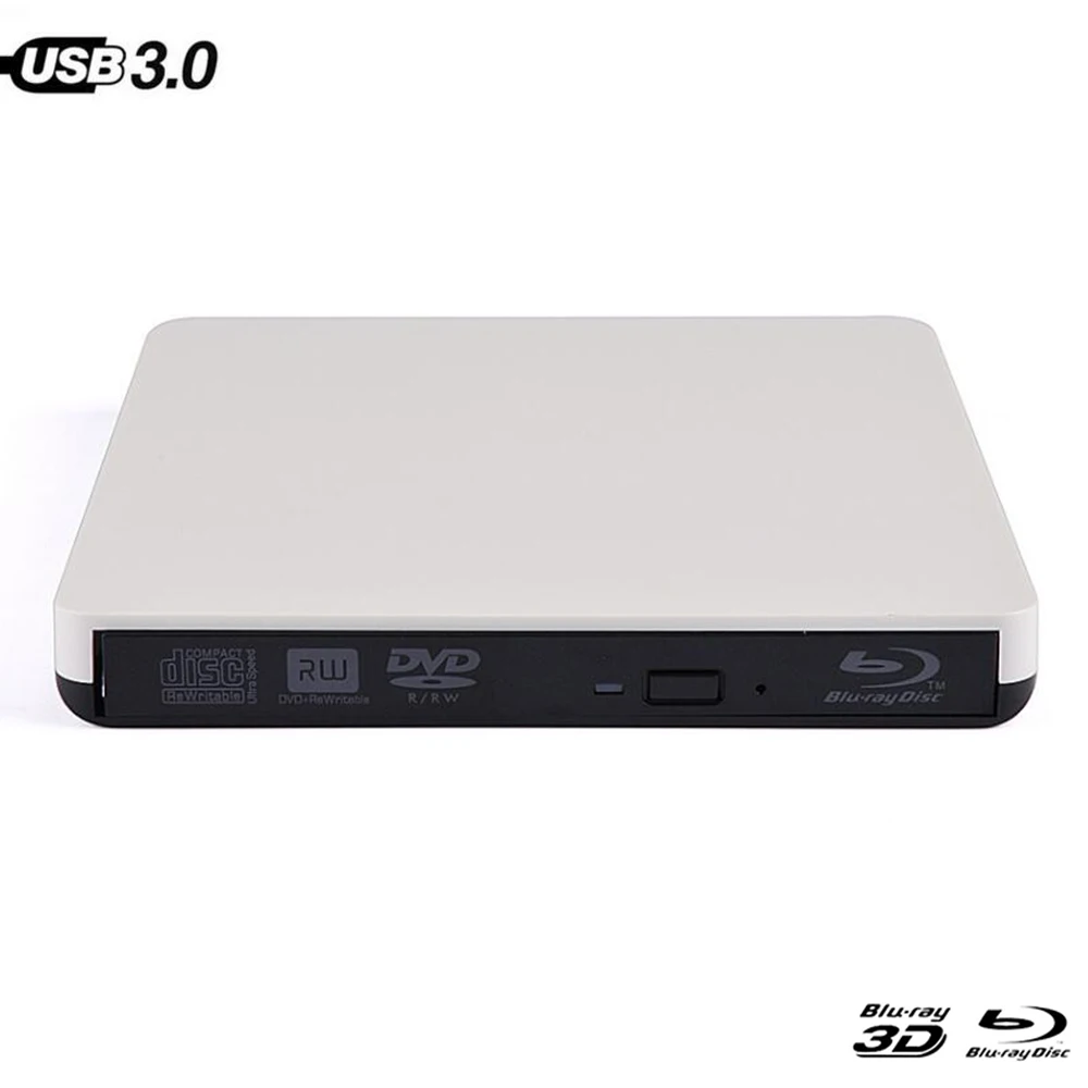 

USB3.0 Bluray Drive External CD/DVD RW Burner BD-ROM Blu-ray Player Optical Drive Writer for Windows7/8/10 Laptop PC Notebook