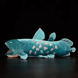 38 см длинные реалистичные Huggable Coelacanth мягкие игрушечные лошадки мягкие моделирование море животные плюшевые игрушки рыба куклы для детей