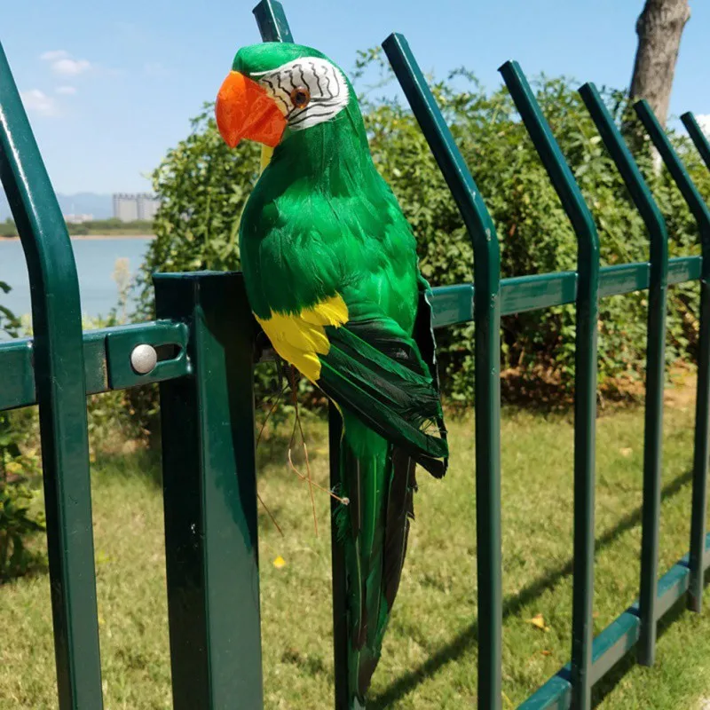 25 см ручной работы имитация попугая креативное перо газон декоративная фигурка животное птица сад птица реквизит украшения