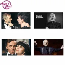 5d diy алмазная живопись на заказ французская звезда Шарль aznavour бриллиантовый рисунок Рождество карты полный квадрат/rond eigen фото подарки