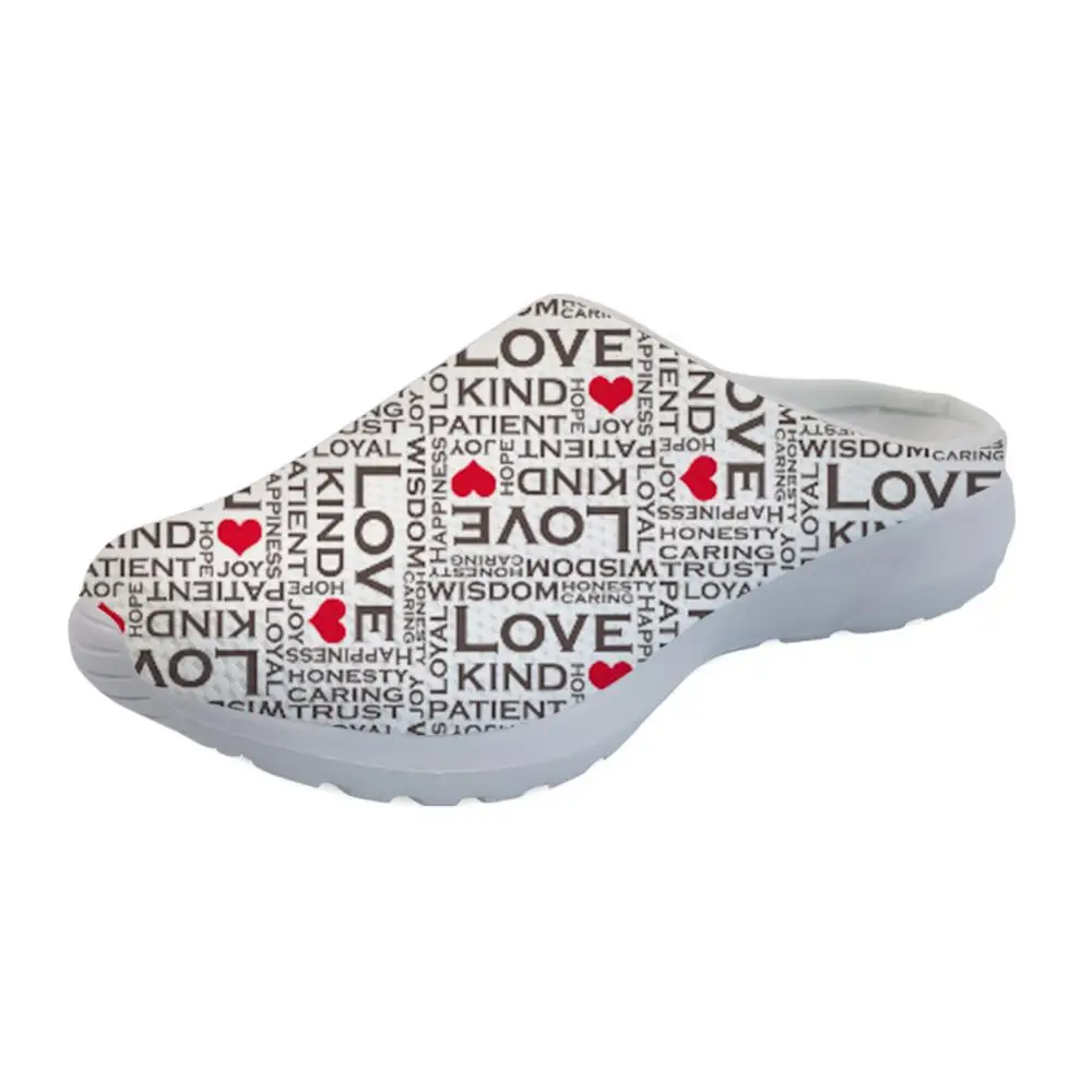 Doginthehole/женские шлепанцы с принтом «любовь»; спортивные дышащие пляжные сандалии на плоской подошве; женская обувь из сетчатого материала; повседневная обувь - Цвет: Королевский синий