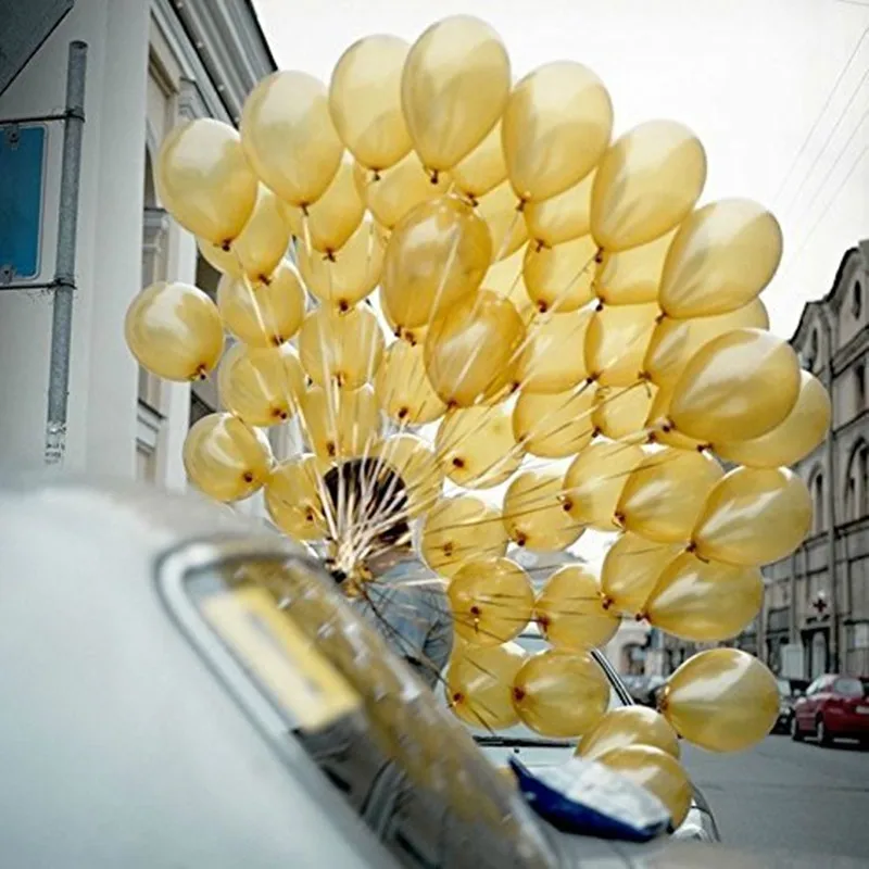 100pcs Party Golden Balloons, 12 Inches - Gold Balloons Bulk for Helium or Air Use - Strong Latex Birthday Party Supply image 2
