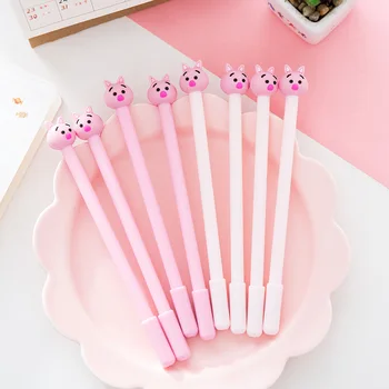 

40pc/lot Creative stationery /Pink pig water gel ink pen/animal sign pen/ student prizes /creative stationery
