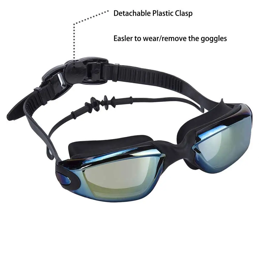 Очки для плавания ming, затычки для ушей, анти-туман, силиконовые очки для бассейна, мужские и женские очки, летние, затычки для ушей, очки для дайвинга