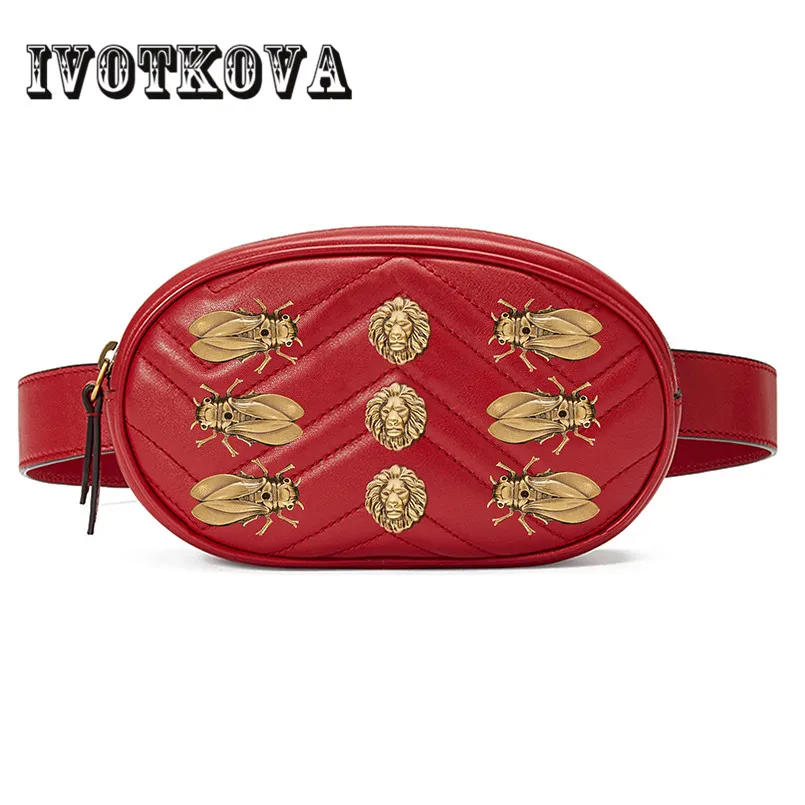 

IVOTKOVA New Design Waist Bag for Women Brand Young Lady Belt Bags Hot Sale Pu Leather Female Waist Packs Drop Shipping