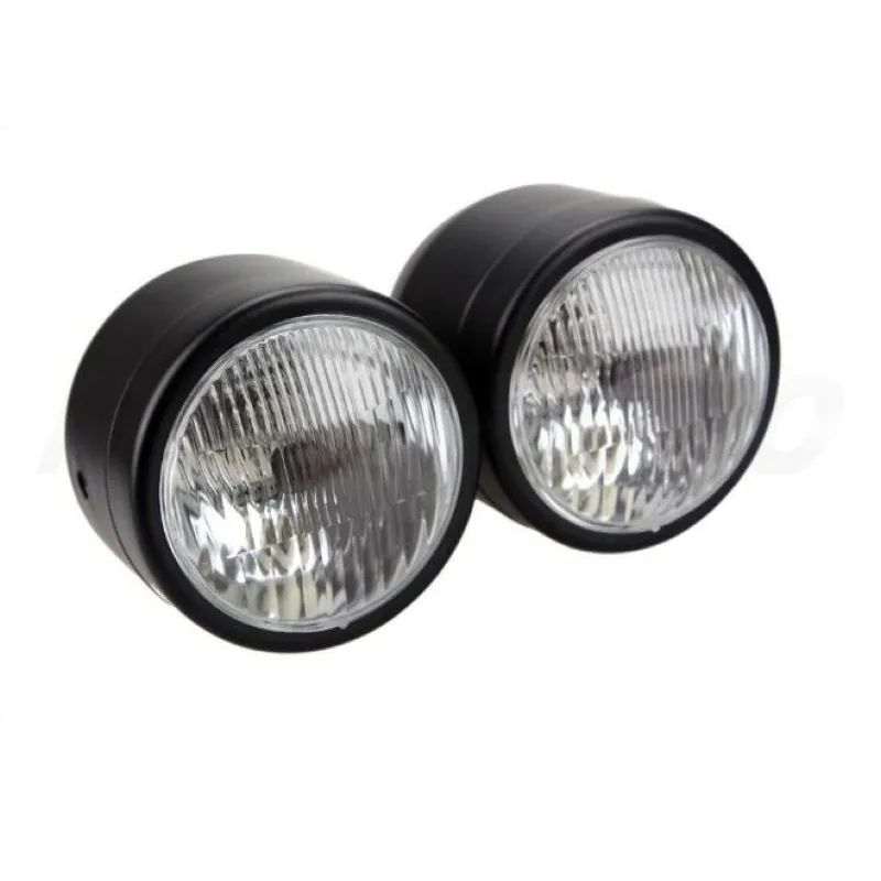 Neue-Blsck-Twin-Scheinwerfer-Motorrad-Doppel-Dual-Lampe-Motocross-Streetbike-Dominator-Neue-F-r-Harley-Honda