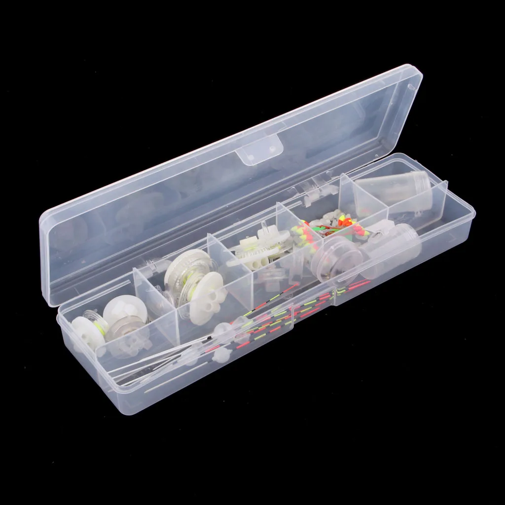 Fishing Terminal Tackle Portable Clear Plastic Fly Fishing Box With