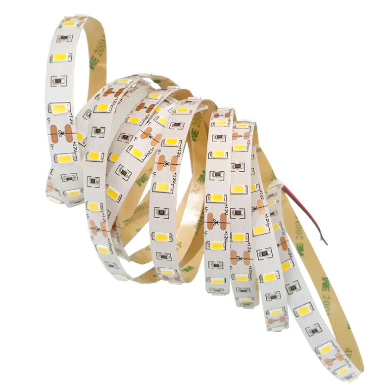 5 м/рулон IP66 Водонепроницаемый Светодиодные ленты света 5630 SMD DC12V 60 Светодиодный s/M