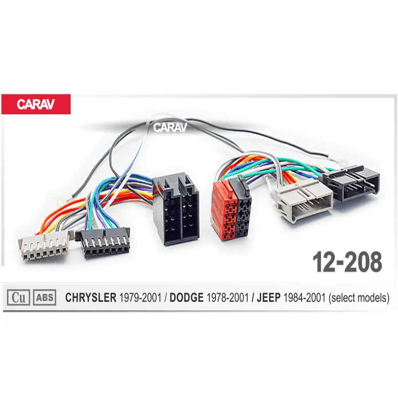 Кабель-переходник CARAV 12-208 ISO T-cable для CHRYSLER DODGE JEEP Parrot THB SOT T-Harness Adapter | Автомобили и