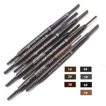 BellyLady вращающийся, автоматический карандаш для бровей с двойной головкой, натуральный водонепроницаемый стойкий карандаш для бровей, ручка инструмент для макияжа
