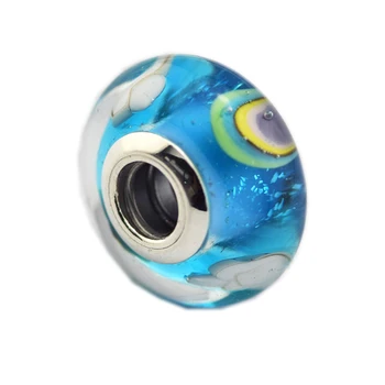 

Iridescent Rainbow Charm Murano Glass Beads for Jewelry making Fit Original 925 Silver Charms Bracelets Woman DIY bead