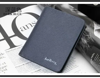 

by dhl or ems 100pcs Small Leather Wallets Men Vintage Style Cash Credit Card Holder Photo Pocket Casual Soft Short Purses
