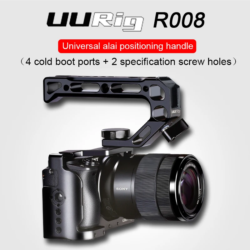 UURig R008 DSLR Top Handle Handgrip with Arca Quick Release 4 Cold Shoe