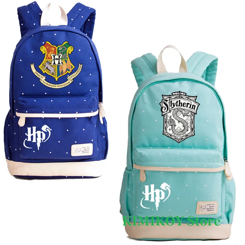 Kimikoy Harry Potter Hogwarts Canvas Laptop bag Rucksacks backpack