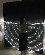  TOPARTYOU Women Ballet LED Dance Butterfly Dress with Wings Child Ballet Skirt Ballet Dance LED Luminous Ballet Dance Costume 