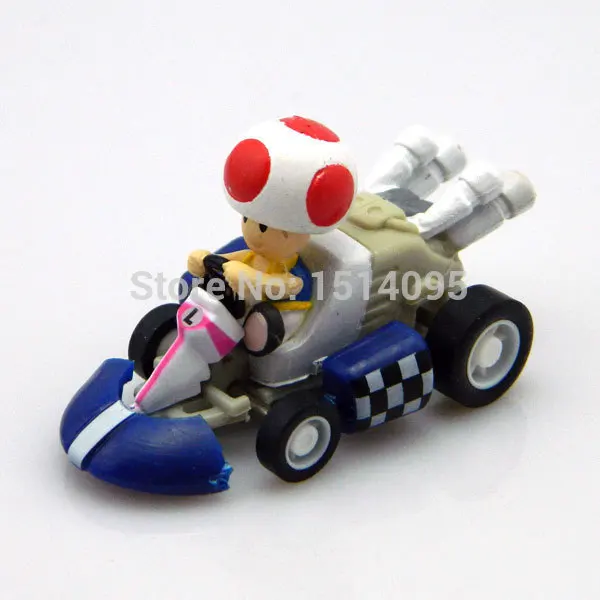 6pcs/set Super Mario Bros Car Kart Pull Back Cars PVC Action Figures Toys Dolls Classic Toys SM031