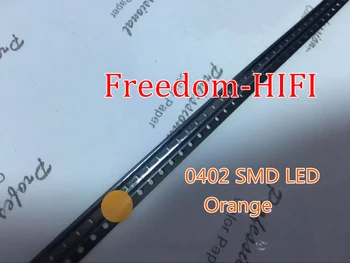 

4000 pcs/lot SMD SMT 0402 Ultra Bright Orange/Amber LED lamp light 600-610NM 1005 Amber color 1.0*0.5*0.35mm Free shipping