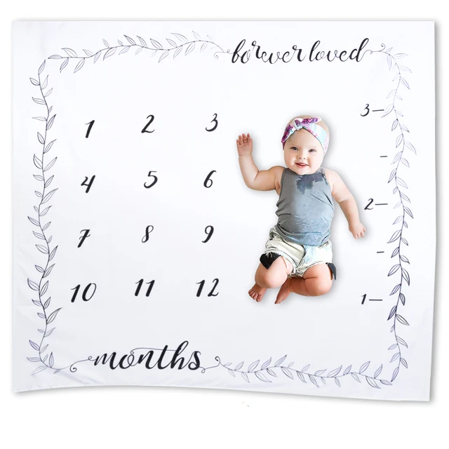 Infant Baby Photo Prop Blanket Monthly Background Blanket Photography