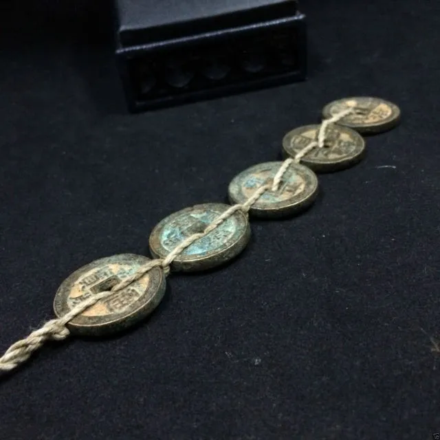 Старая китайская бронза собирает дворец династии 5 император Тонг Бао медная монета Би