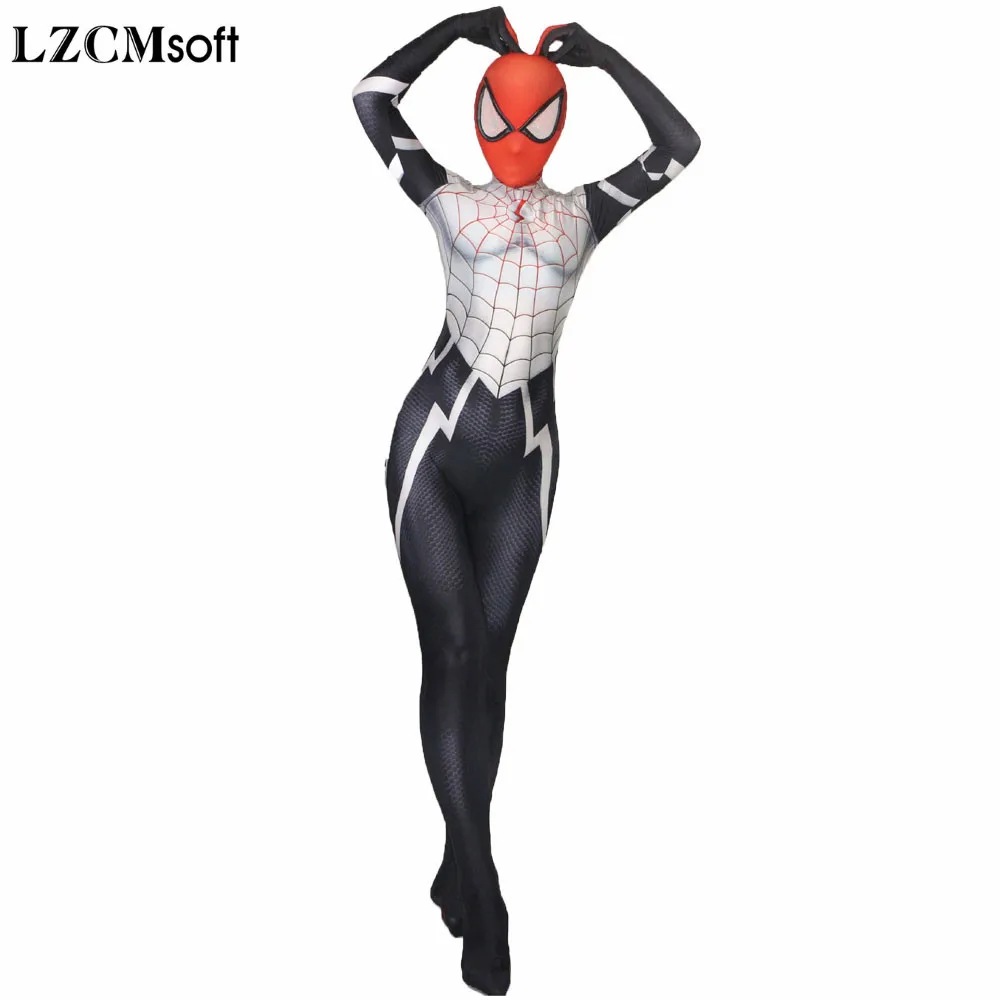 3d Print Unisex Women Spiderman Costume With Mask Man Superhero