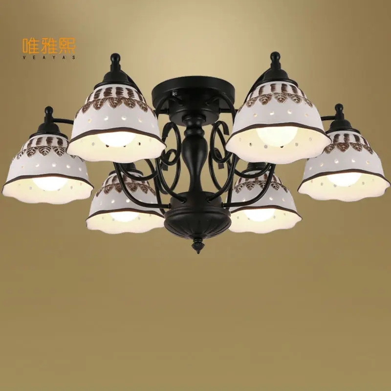 

Veayas LED hanging Lamp luminaria lustre White ceramic abajur modern chandelier kitchen chandelier fixture Dining room Light lig