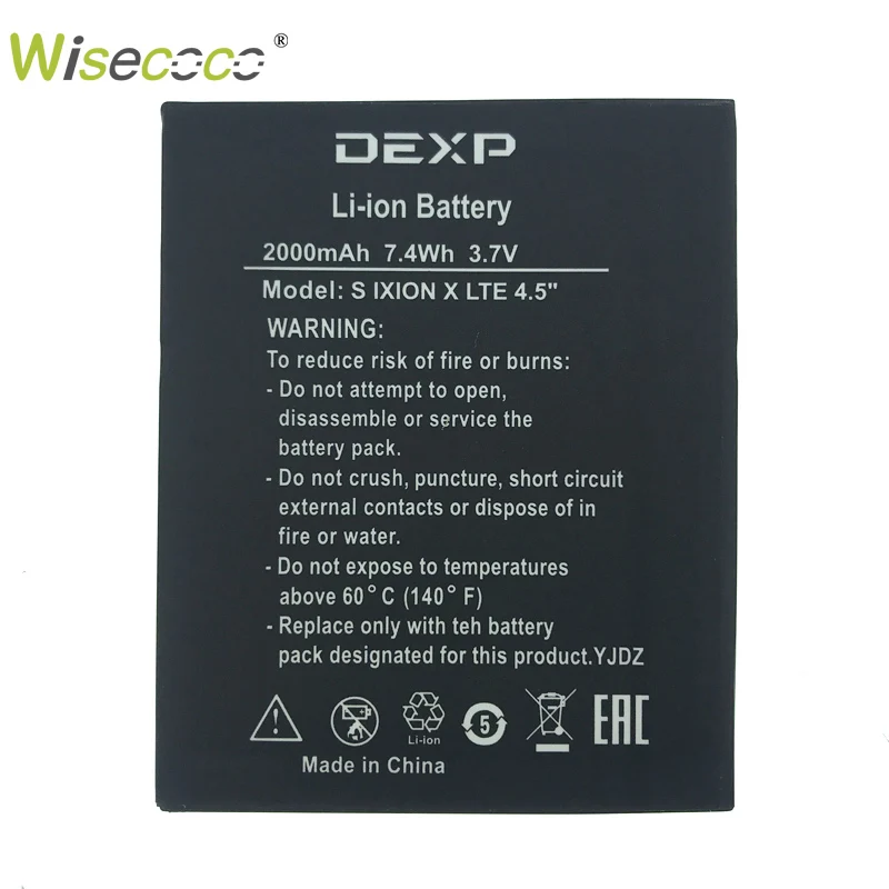 

Wisecoco S Ixion X LTE 4.5'' 2000mAh 3.7V Battery For DEXP S IXION X lte 4.5 Inch INNOS BP-4C-I Phone Battery Replacement
