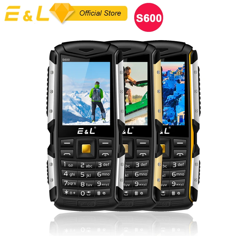E & L S600 Мобильный телефон 2G GSM большой фонарик Bluetooth Dual Sim Оригинальный мини Ключ