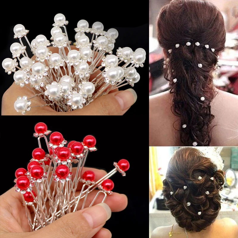 20 10pcs Hairpins Wedding Women Hair Accessories Bridal Crystal
