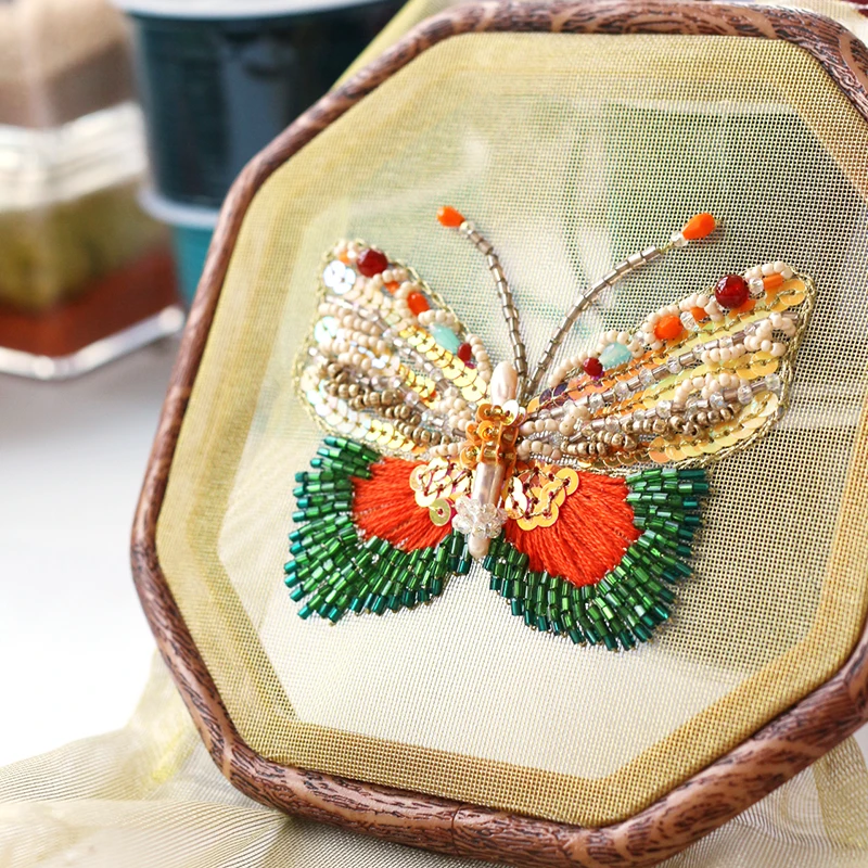 DIY рукоделие незавершенная ручная вышивка бисером Наборы для вышивания креативное Искусство и ремесла домашний декор, бабочка